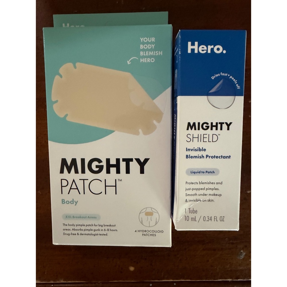 Hero‎ Cosmetics Mighty Patch Body 4ct & Mighty Shield Liquid Blemish Protectant
